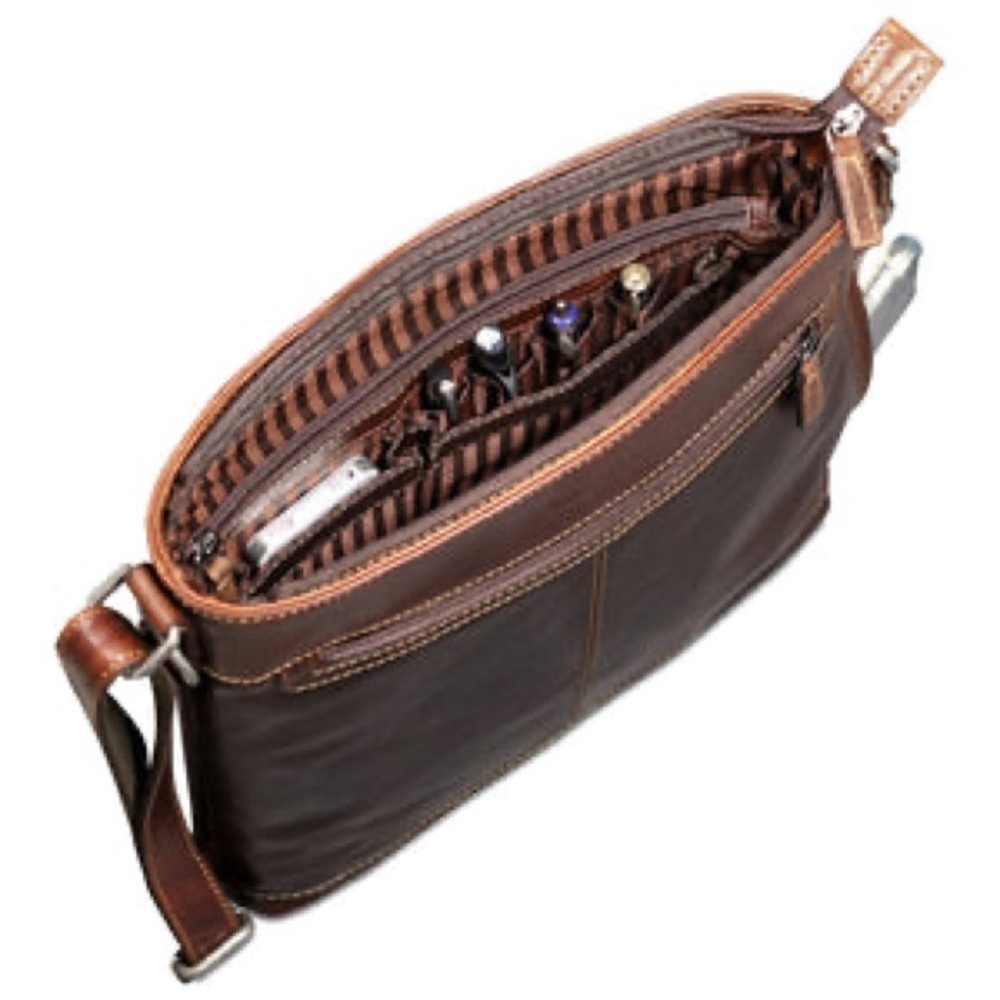Unisex Jack Georges Voyagers Collection Leather Crossbody - Picture 15 of 16